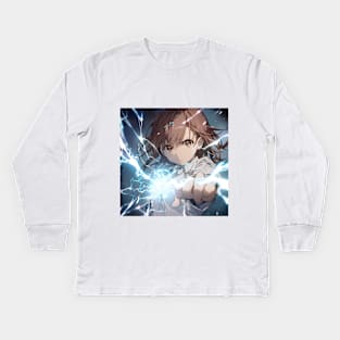 misaka mikoto Kids Long Sleeve T-Shirt